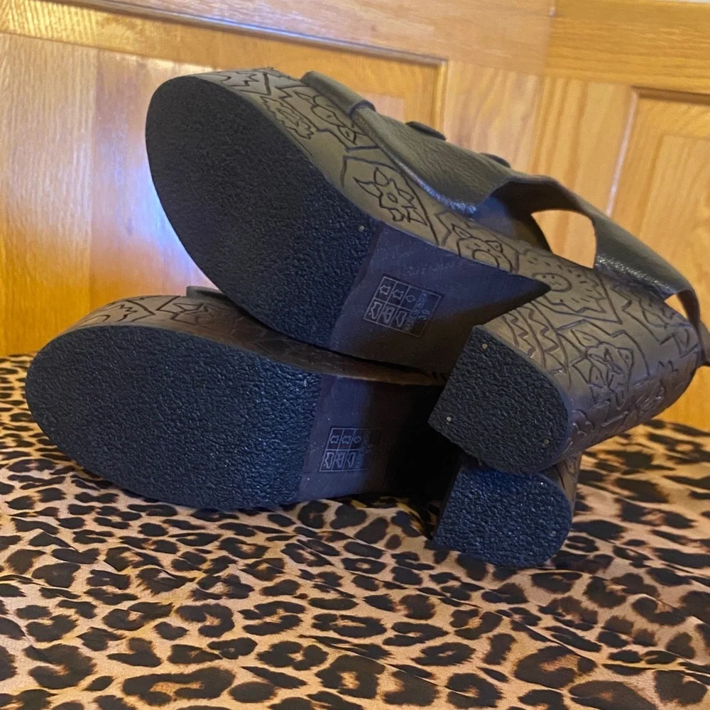 Free People Black Lace-Up Platform Heels - Picture 7 of 8